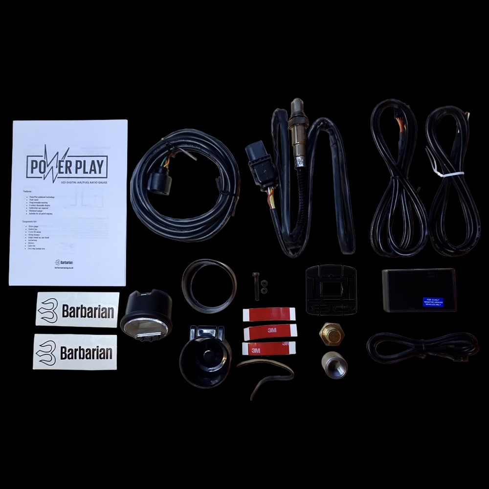 PowerPlay Wideband AFR Gauge Kit, O2 Lambda Sensor, Air/Fuel Ratio