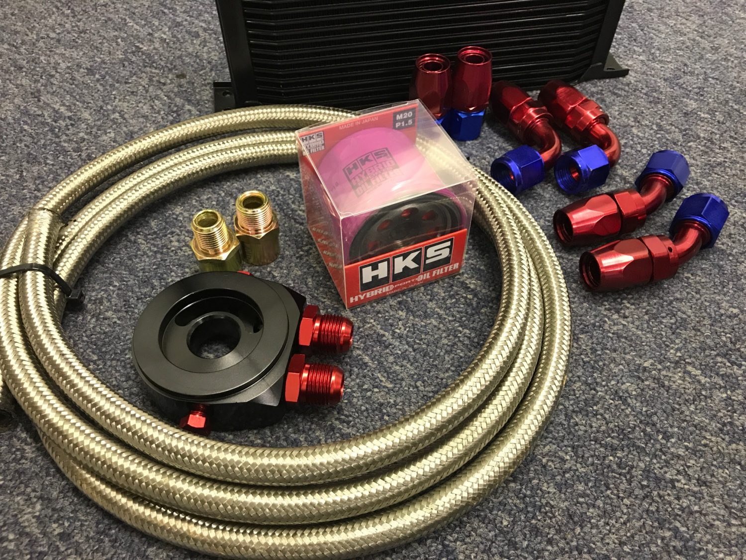 Performance 25 Row Oil Cooler Kit + HKS Filter for SAAB 9-5 2.3 Turbo