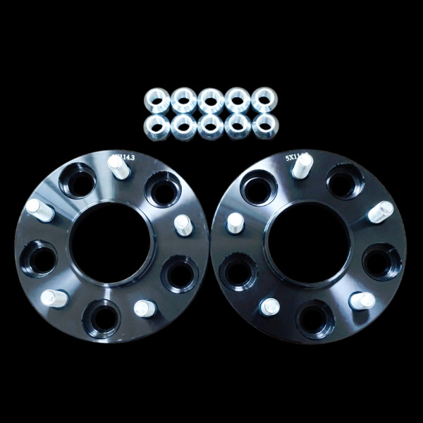 Mazda MX5 Mk3 NC Hubcentric 20mm Wheel Spacers, Anodized Black