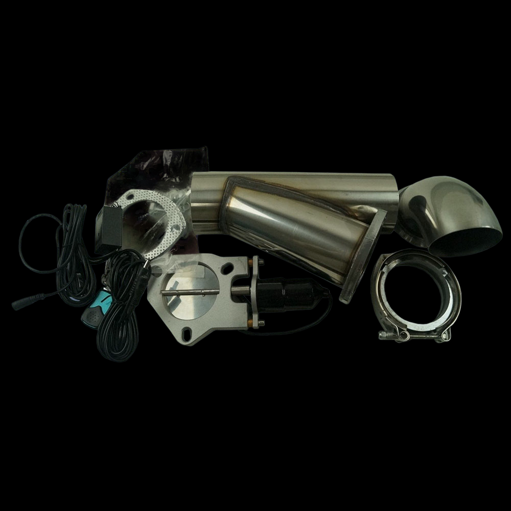Electric Exhaust Diverter Valve, 2.5" (63mm) Stainless Steel, Quick & Quiet, Cutout