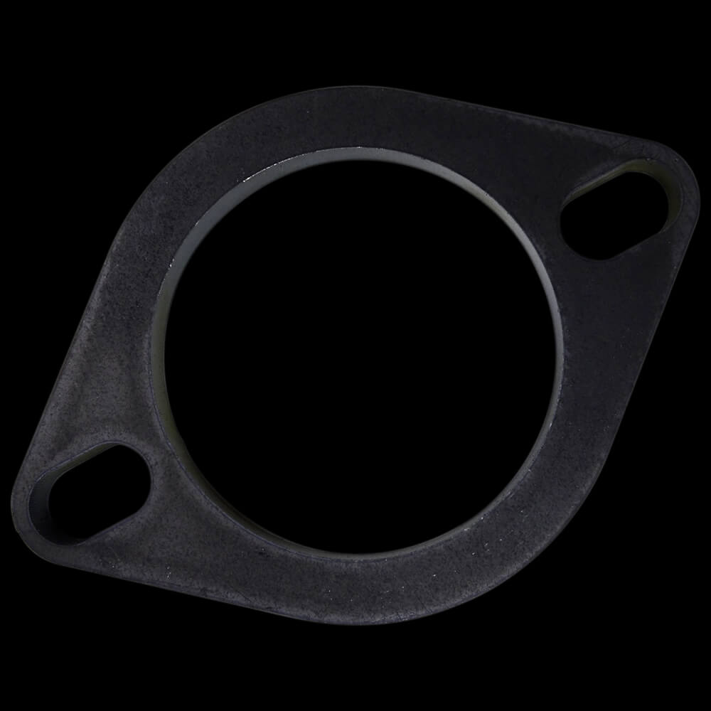 2.5" (63.5mm) Bore Mild Steel Exhaust Flange with 2 x Elongated Holes, 10mm Thick