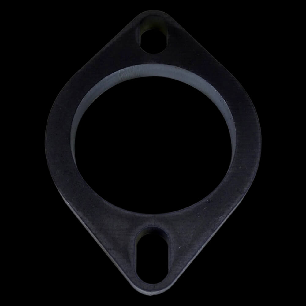 2.5" (63.5mm) Bore Mild Steel Exhaust Flange with 2 x Elongated Holes, 10mm Thick