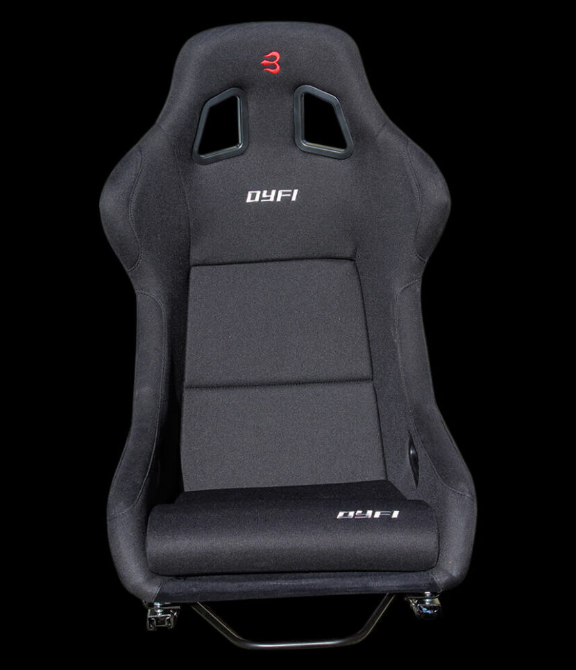 Pair of DYFI Wide Racing/Bucket Fibreglass Seats - Black ~ Kage