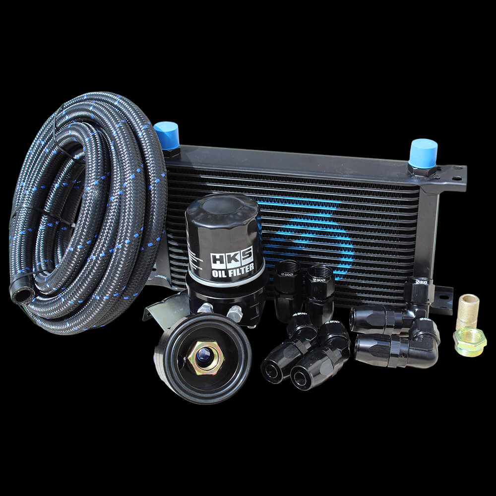 Toyota ALTEZZA 3S-GE 19 Row Oil Cooler Relocation Kit + HKS Filter, 98/10->05/07