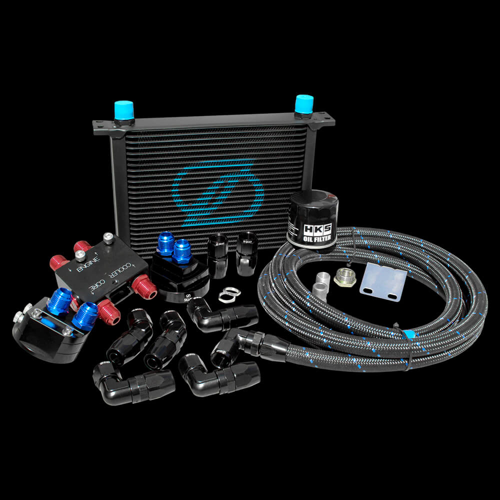 Honda INTEGRA TYPE R K20A 25 Row Oil Cooler Thermo Relocation Kit + HKS Filter, 01/07->06/07