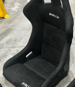 Barbarian VALLA Wide Suedette Simulator Seat with Side Mounts & Sliders