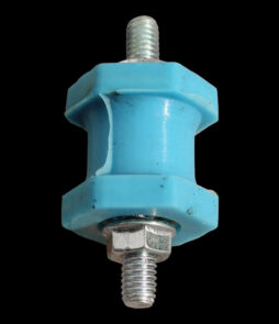 M6 Rubber Anti-Vibration Mount with Flanged Nuts, Blue