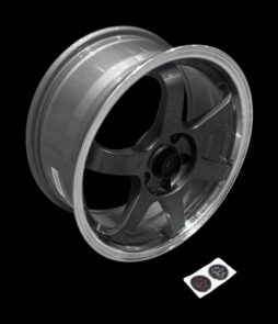 6 Spoke Wheel, Grey/Polished, 17x7.5, 5x114.3, ET38, 73.1mm