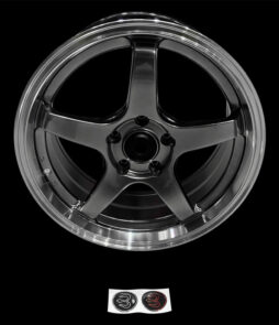 5 Spoke Wheel, Grey/Polished, 17x8.0, 5x114.3, ET35, 73.1mm