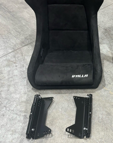 Mini R53 Cooper S 1.6 VALLA Bucket Seat – Black Vegan Suede, Direct-Fit