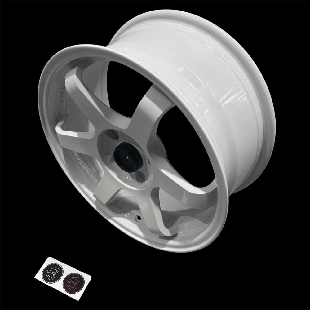 Mercedes W201 190 White 6 Spoke 17 inch Alloy Wheels, 82-93