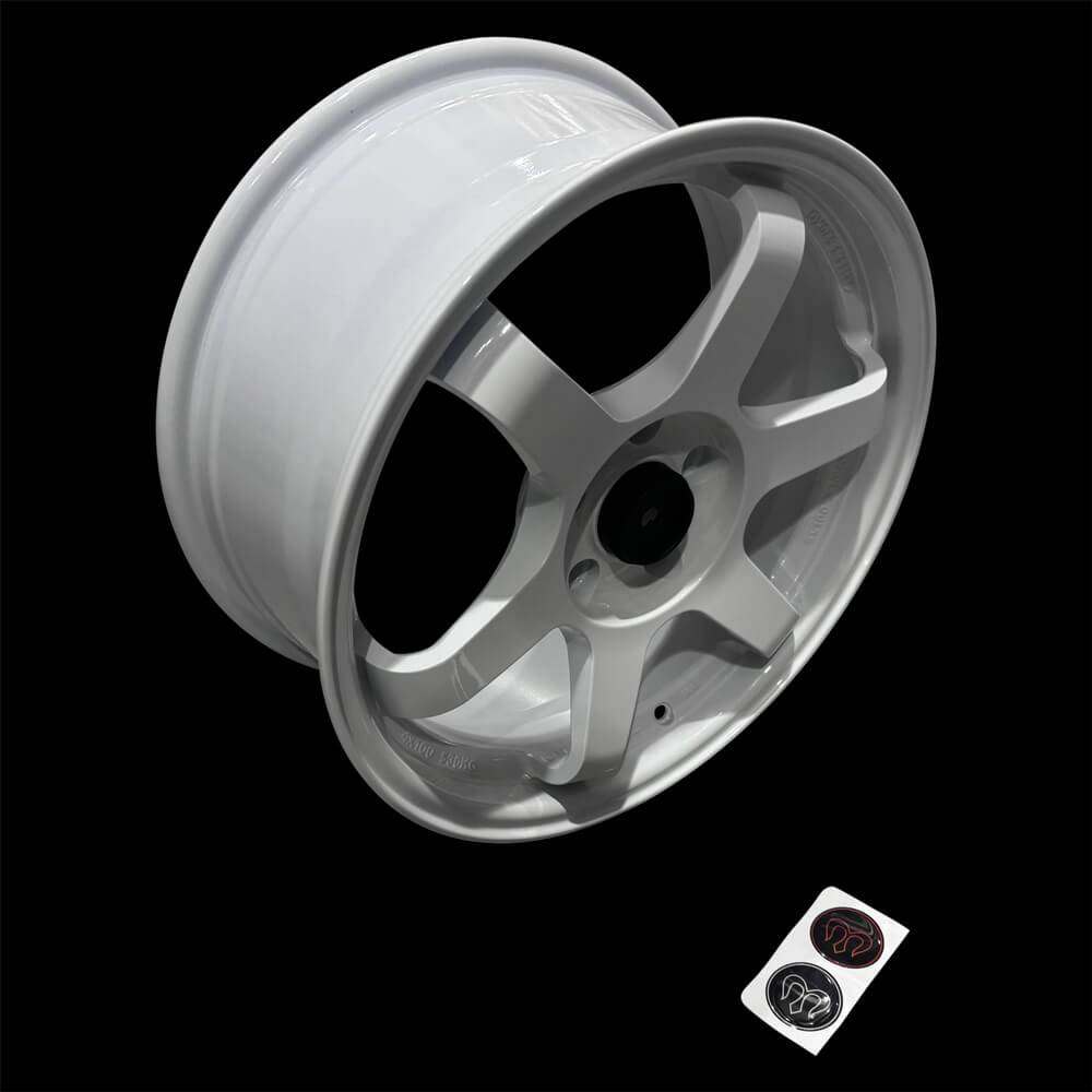 Mercedes W201 190 White 6 Spoke 17 inch Alloy Wheels, 82-93