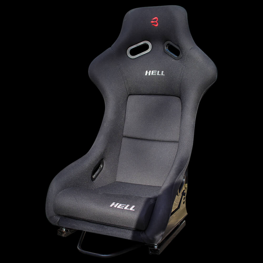 Barbarian HELL Sim Racing Bucket Seat with Side Mounts & Sliders
